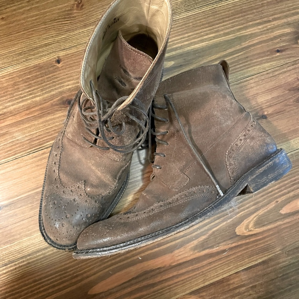 Billy Reid suede brogues in size 9. Made in Italy.